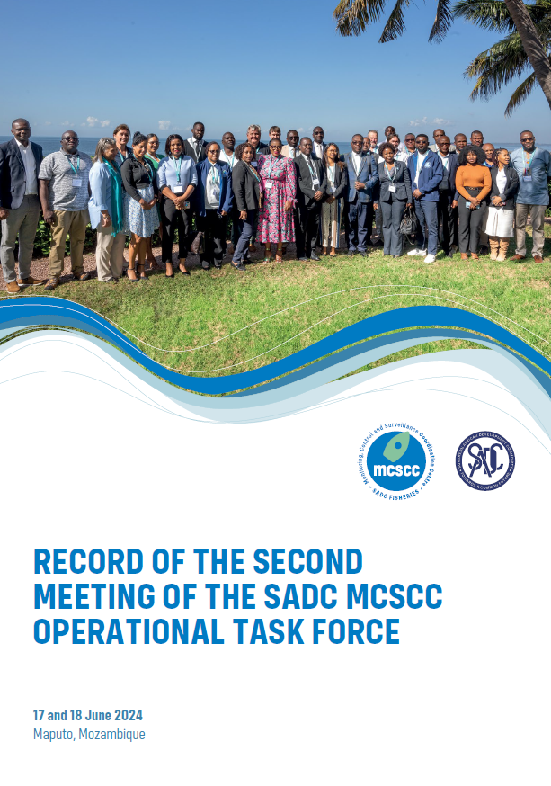 Publication cover for Record of the second meeting of the SADC MCSCC Operational Task Force