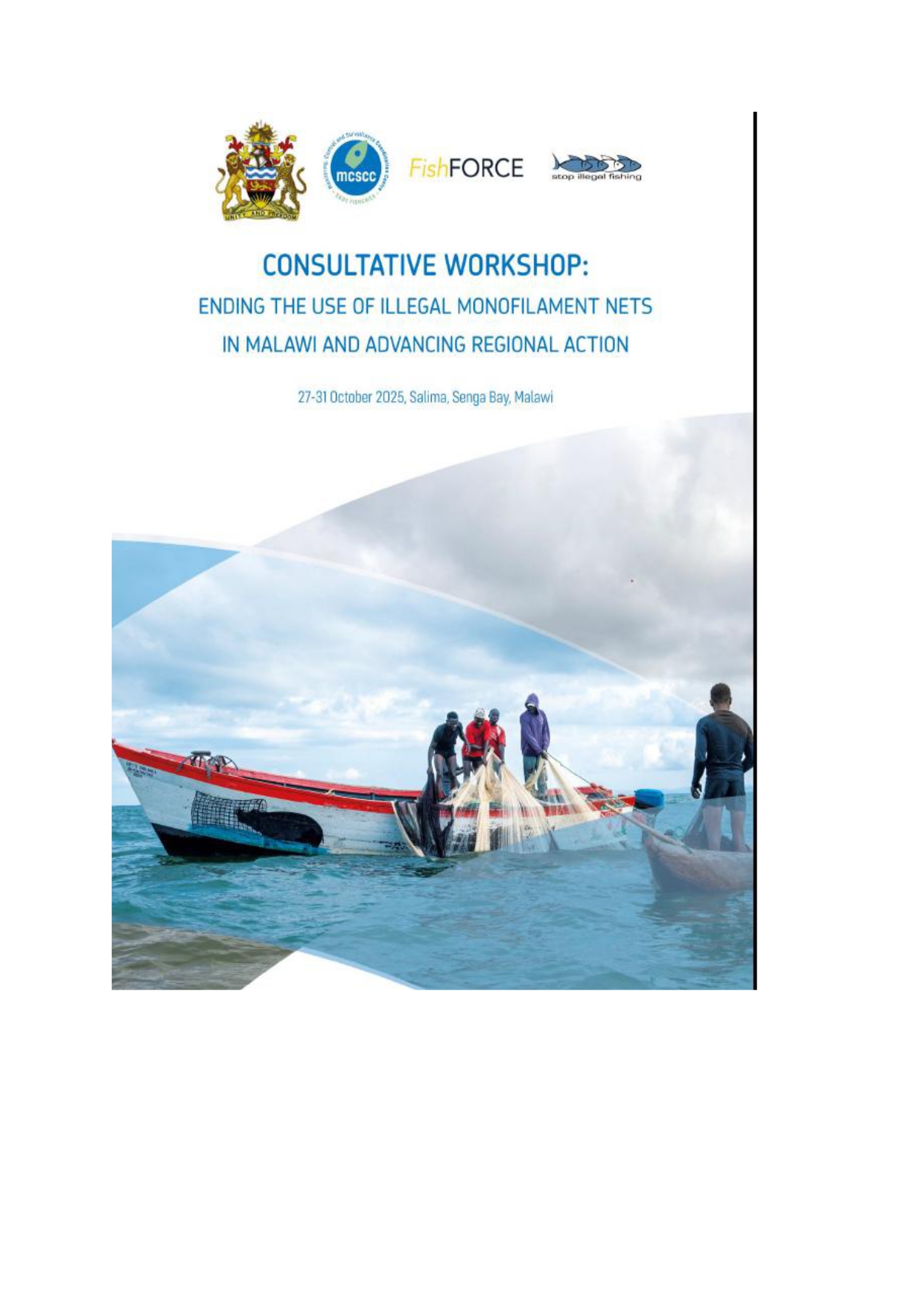 Publication cover for Consultative Workshop: Ending the use of illegal Monofilament nets in Malawi and advancing Regional Action